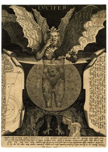 Lucifer, Cornelis Galle the Elder, after Lodovico Cardi (1595)