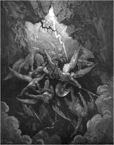 Gustave Doré, Paradise Lost, Book VI (1866): "Hell at last / Yawning received them whole." (VI.874-75)