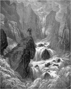 Gustave Doré, Paradise Lost, Book IX (1866): "In with the River sunk, and with it rose / Satan." (IX.74-75)