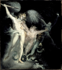 Satan encount'ring Death, Sin interposing (ca. 1793-96)