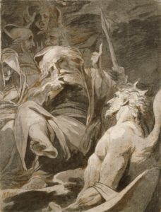 James Barry, Satan at the Abode of Chaos and Old Night (ca. 1792-95)