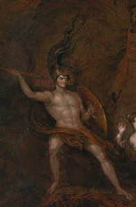 John Martin, (Detail) The Conflict Between Satan and Death (1832)