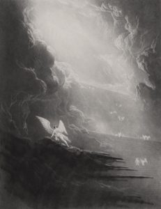 John Martin, Satan viewing the Ascent to Heaven (1827)