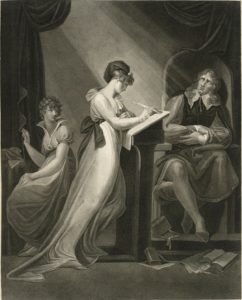 Moses Haughton, after Henry Fuseli, Milton Dictating to his Daughter (1806)